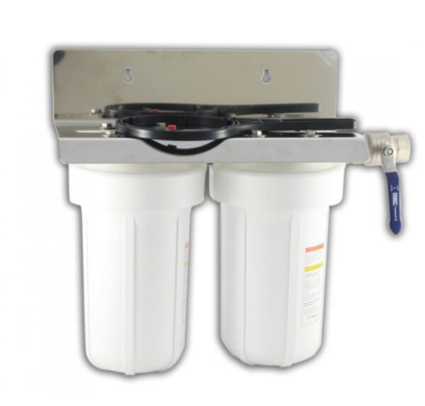 Twin Filter Housing 10in Big White 25mm c/w Bracket & Spanner