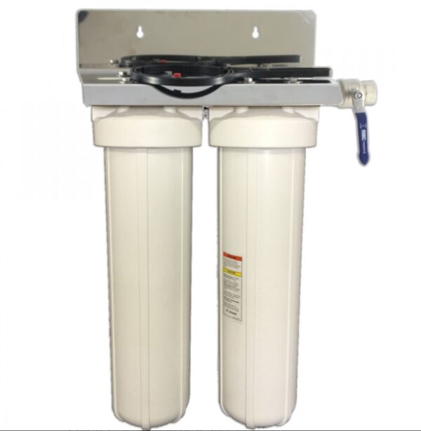 Twin Filter Housing 20in Big White 25mm c/w Bracket & Spanner