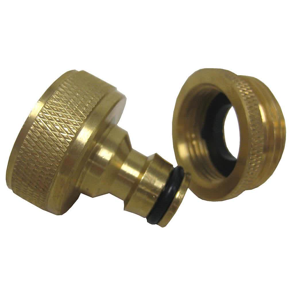 Brass Tap Adaptor Suits 25mm & 20mm Taps, Carded