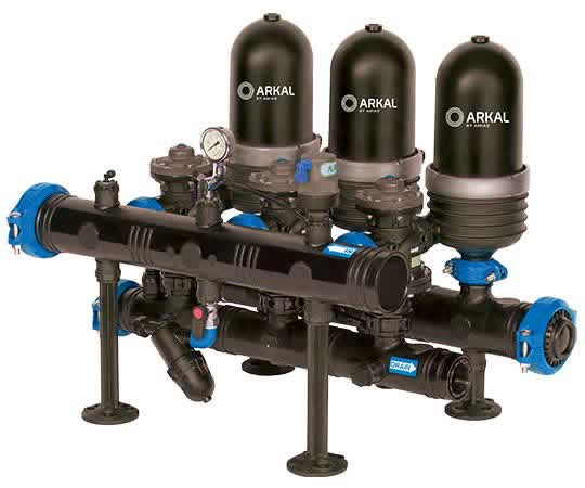 Arkal 50mm Spin Klin X 3 on 100mm PP Manifold (No Controls)