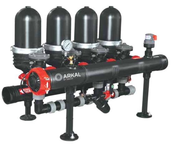 Arkal 50mm Spin Klin X 4 on 100mm PP Manifold (No Controls)