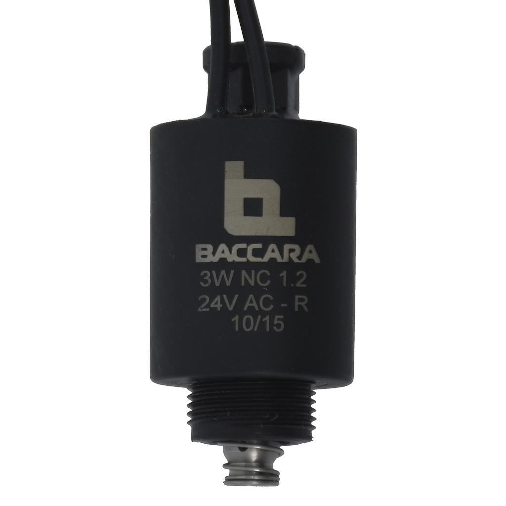 Baccara 24 VAC Solenoid Coil 3w N/C Coil w/o Diode