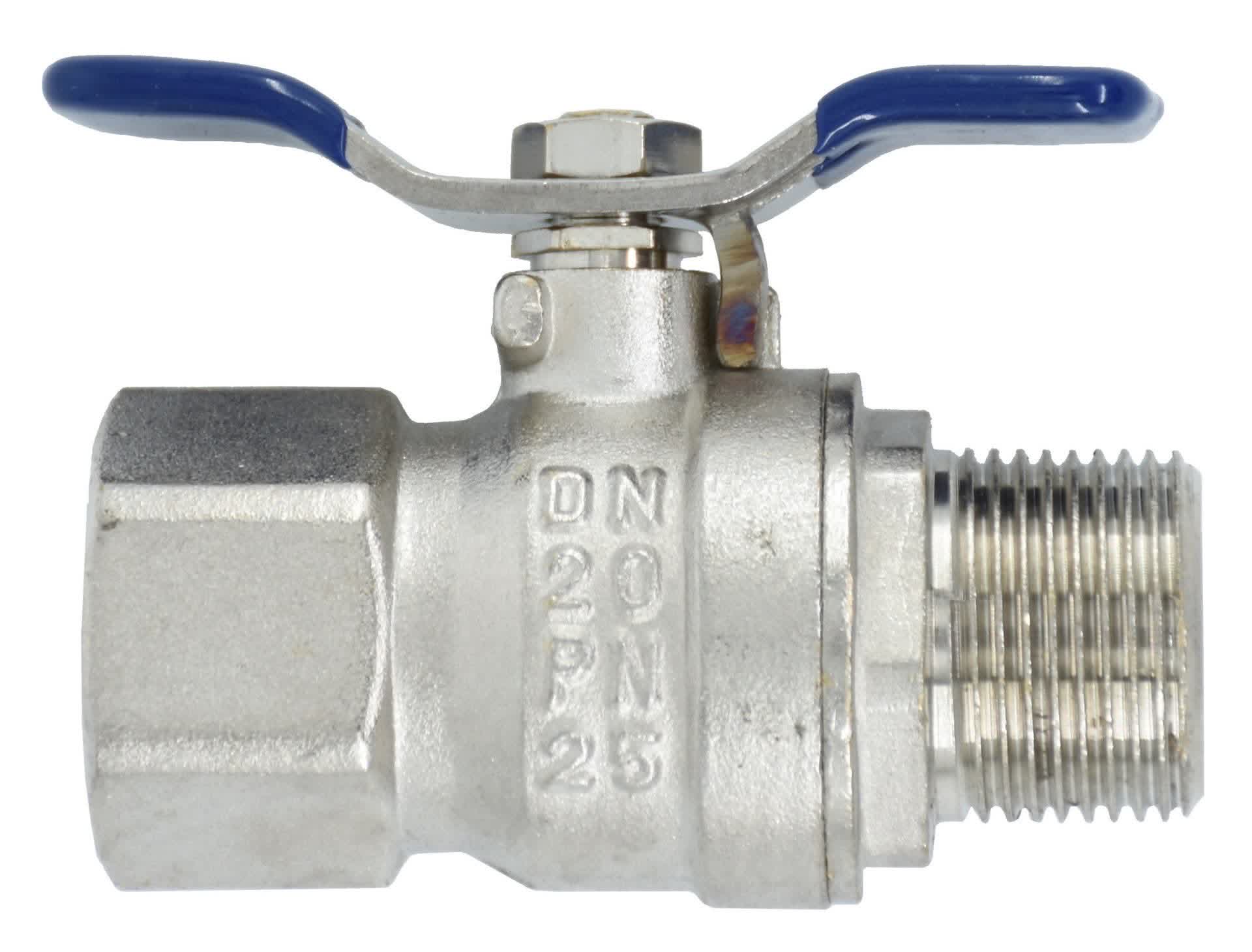 WSP Brass Ball Valve 15mm M/F Short Tee Handle