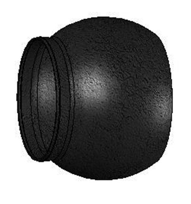 Black Steel Part - Male 159mm