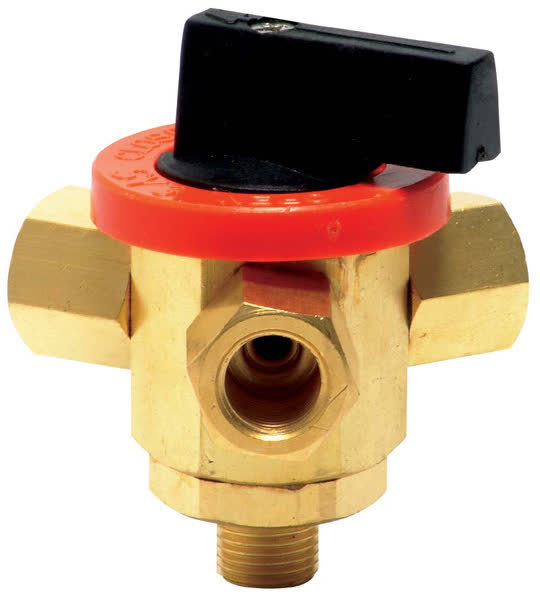 Sagiv 1/4in Ball Valve 3way x 1/4in Base