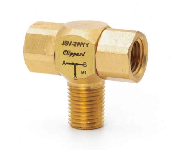 Bronze Press Selector Tee (Shuttle Valve) 8mm