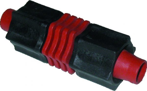 Philmac Tape-Lock Driptape Joiner 16mm (Black with Orange Nuts)