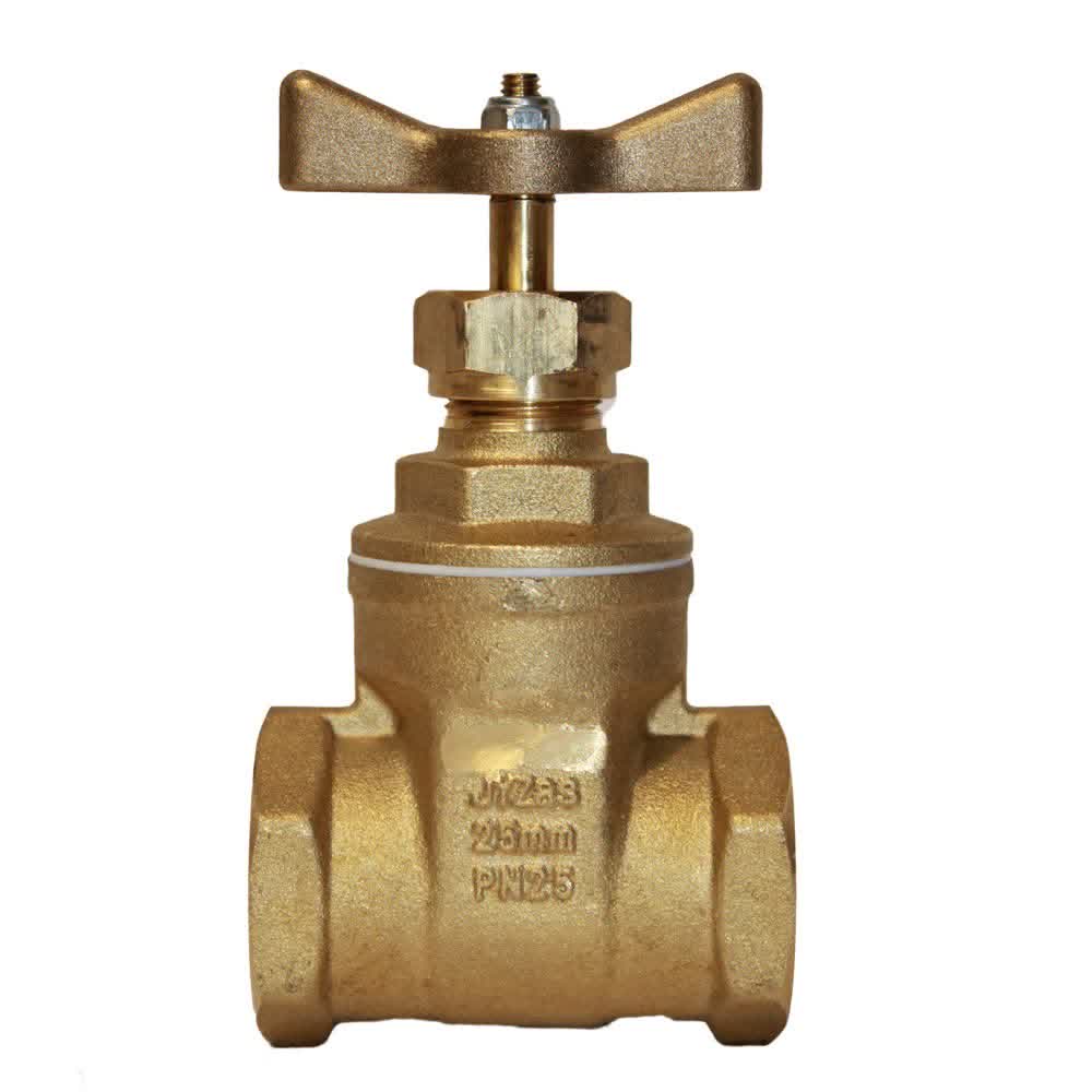 DZR Brass Gate Valve 32mm Watermarked c/w T-Handle