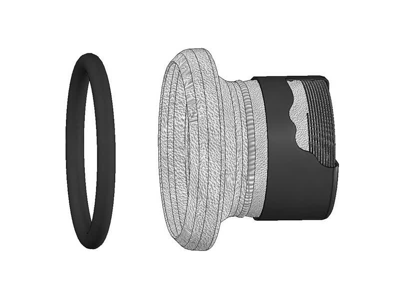 Galv Female Coupling Threaded End & Gasket 89 x 3in