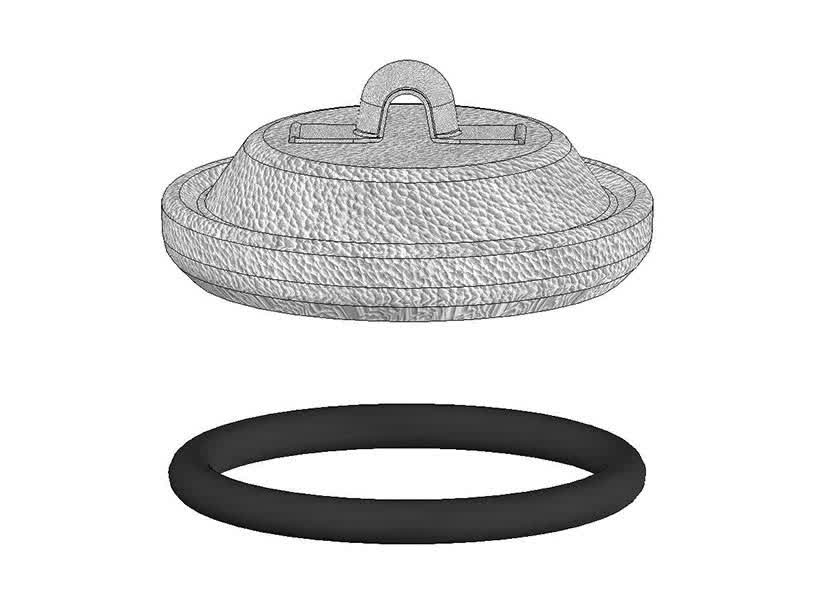 Galv Female End Plug 133mm c/w Gasket