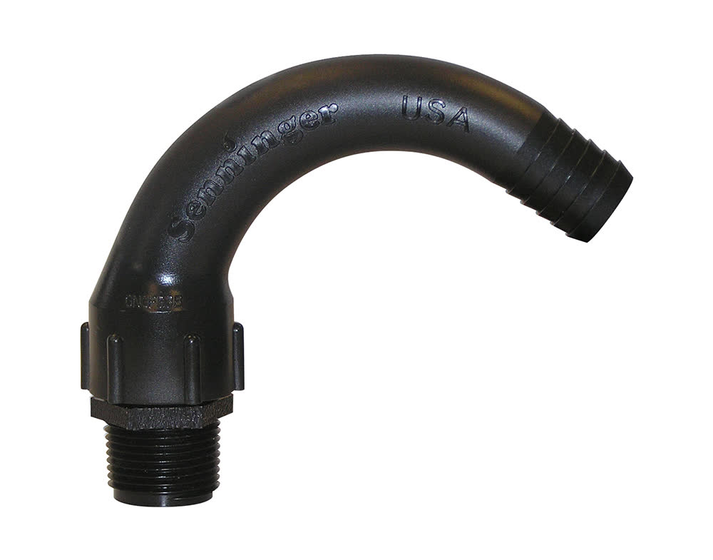 Senninger Gooseneck 125Deg Single 3/4in (19mm) Barb Outlet