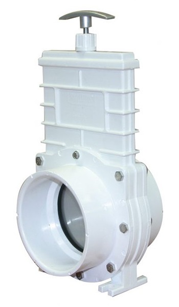 PVC Sliding Gate Valve 100mm Slip Joint