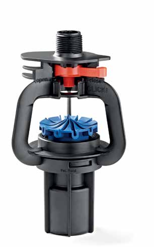 Komet Precision Twister Sprinkler- Low Angle Blue with Weight (05010203)
