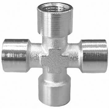 Metal Cross Female Threads 1/8in BSP