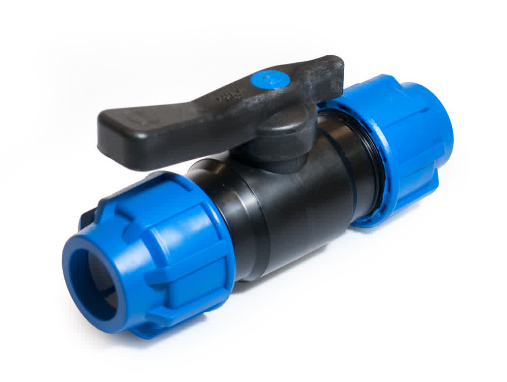 Plastica Alfa PPGF Ball Valve 20mm Metric Compression