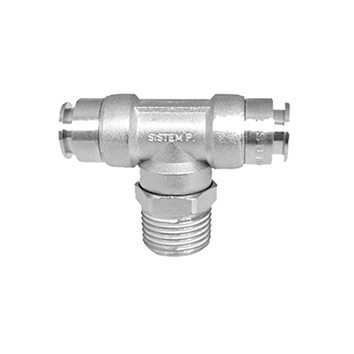 Metal Male Tee 10mm x 1/4in BSP