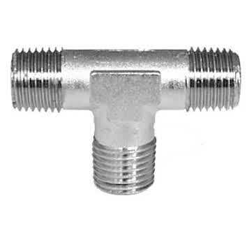 Metal Male x Male x Male Threaded Tee 1/4in BSP