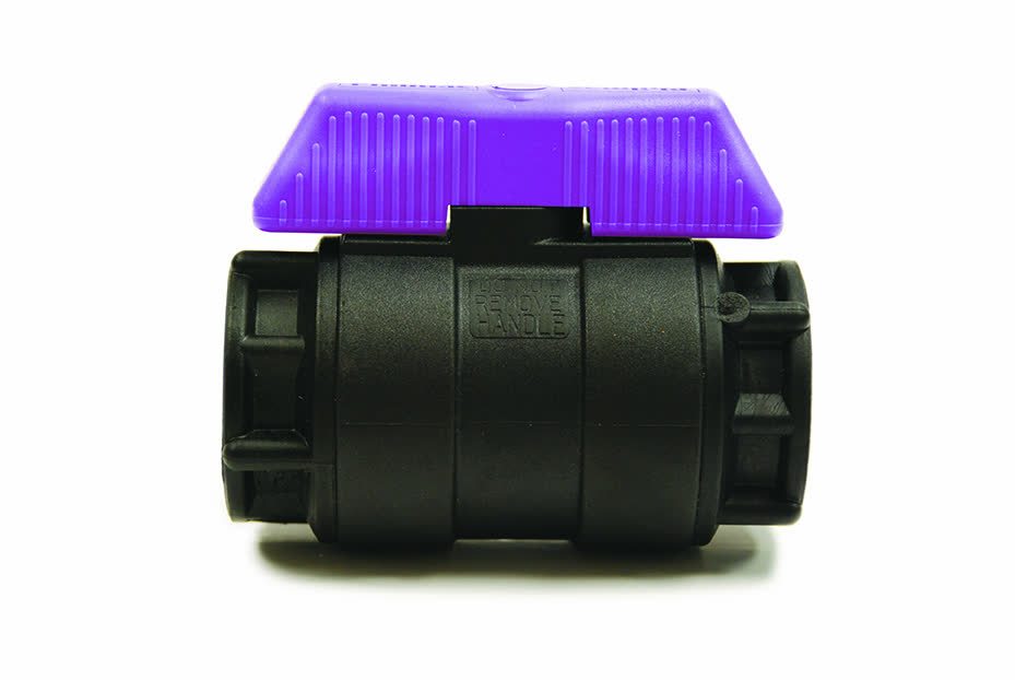 Philmac Nyglass Ball Valve 20mm Purple Handle