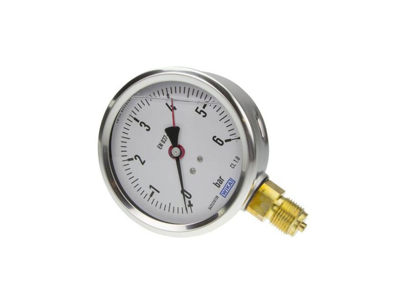 Pressure Gauge 63mm 600kPa c/w Drag Pointer Bottom Entry