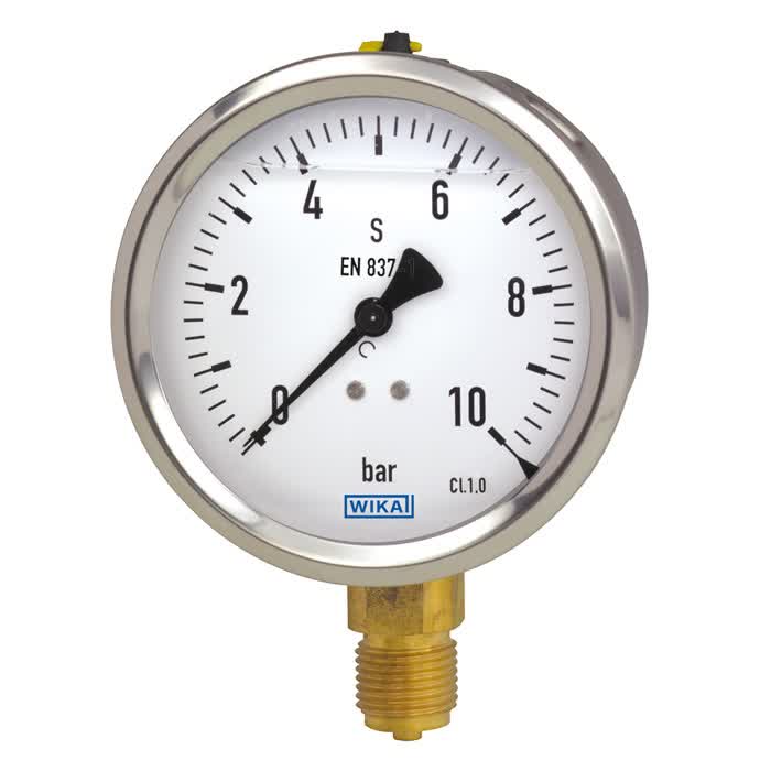 Pressure Gauge 63mm 0 to 800kPa (120psi) Bottom Entry