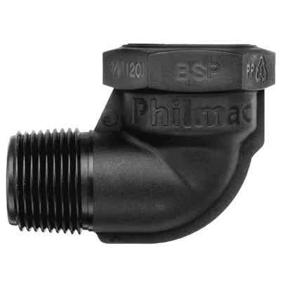 Philmac Threaded Male/Female Elbow 50mm