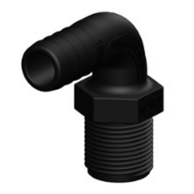 Tru Design Red. Male Hose Tail Elbow 13mm x 15mm BSP
