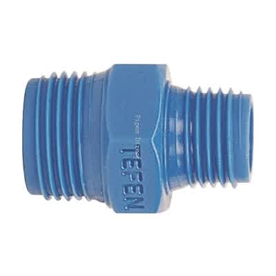 Tefen Threaded Reducing Hex Nipple 8 x 6mm