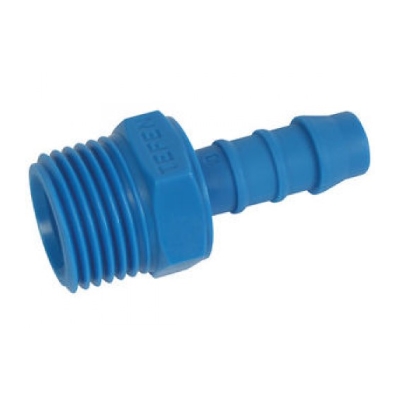 Tefen Red. Male Hose Tail 15mm x 20mm BSP